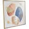Multi Colored Canvas Handmade Overlapping Circle Abstract Framed Wall Art with Gold Frame and Gold Foil Detailing 37" x 1" x 37"